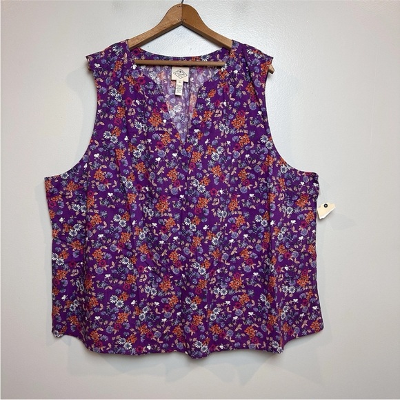 NWT Lot Of (3) St John’s Bay Tops Sleeveless Flutter Sleeve Summer Plus Size 3X - Picture 4 of 12